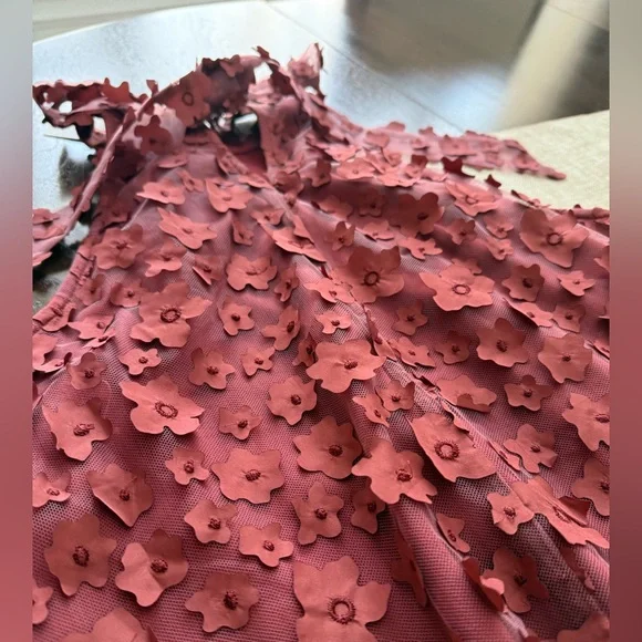 NWT Anthropologie eva Franco Appliqué Halter Top - Wine Red - Size Medium - Picture 5 of 7